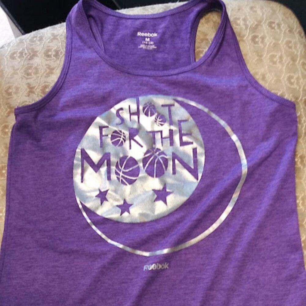 Reebok purple razorback tank top girls M 10-12